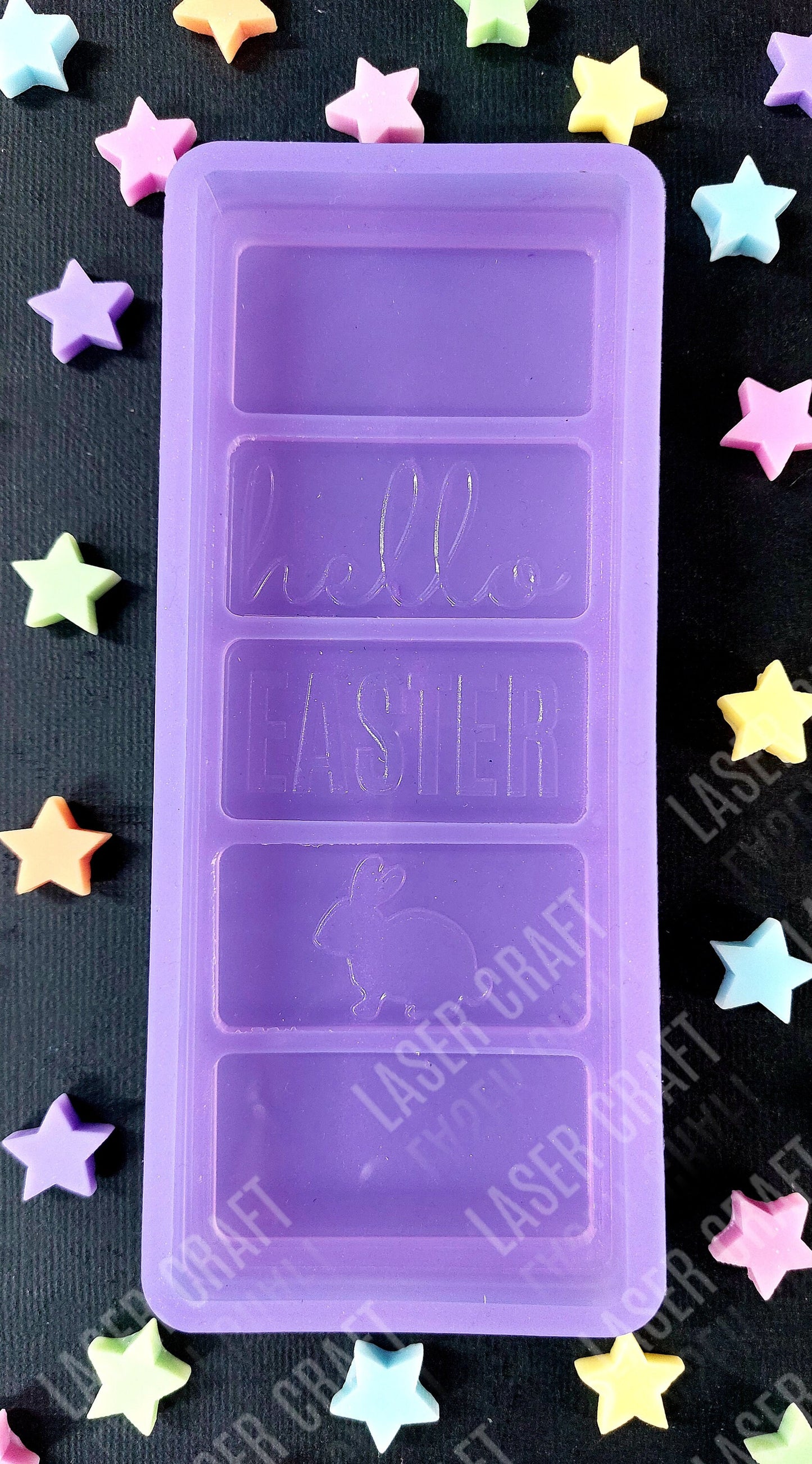 Hello Easter Snap Bar Mould for wax