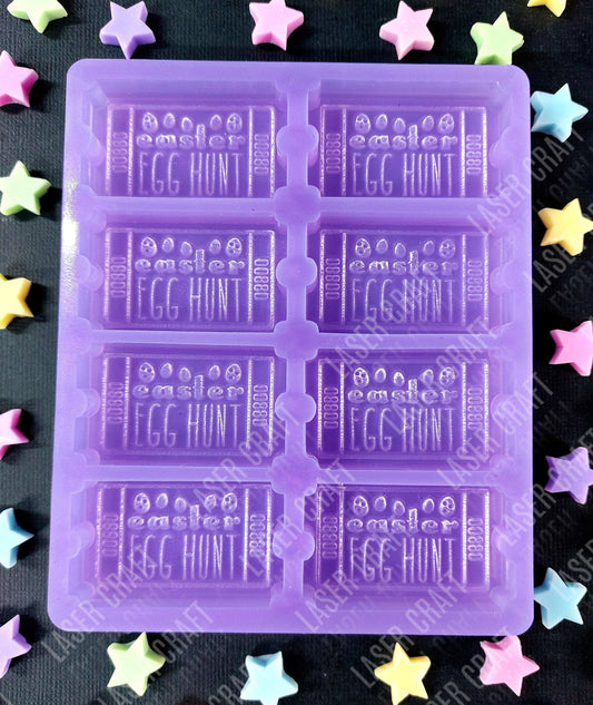 Easter Egg Hunt 8 Cell Silicone Mould for wax, soap resin etc