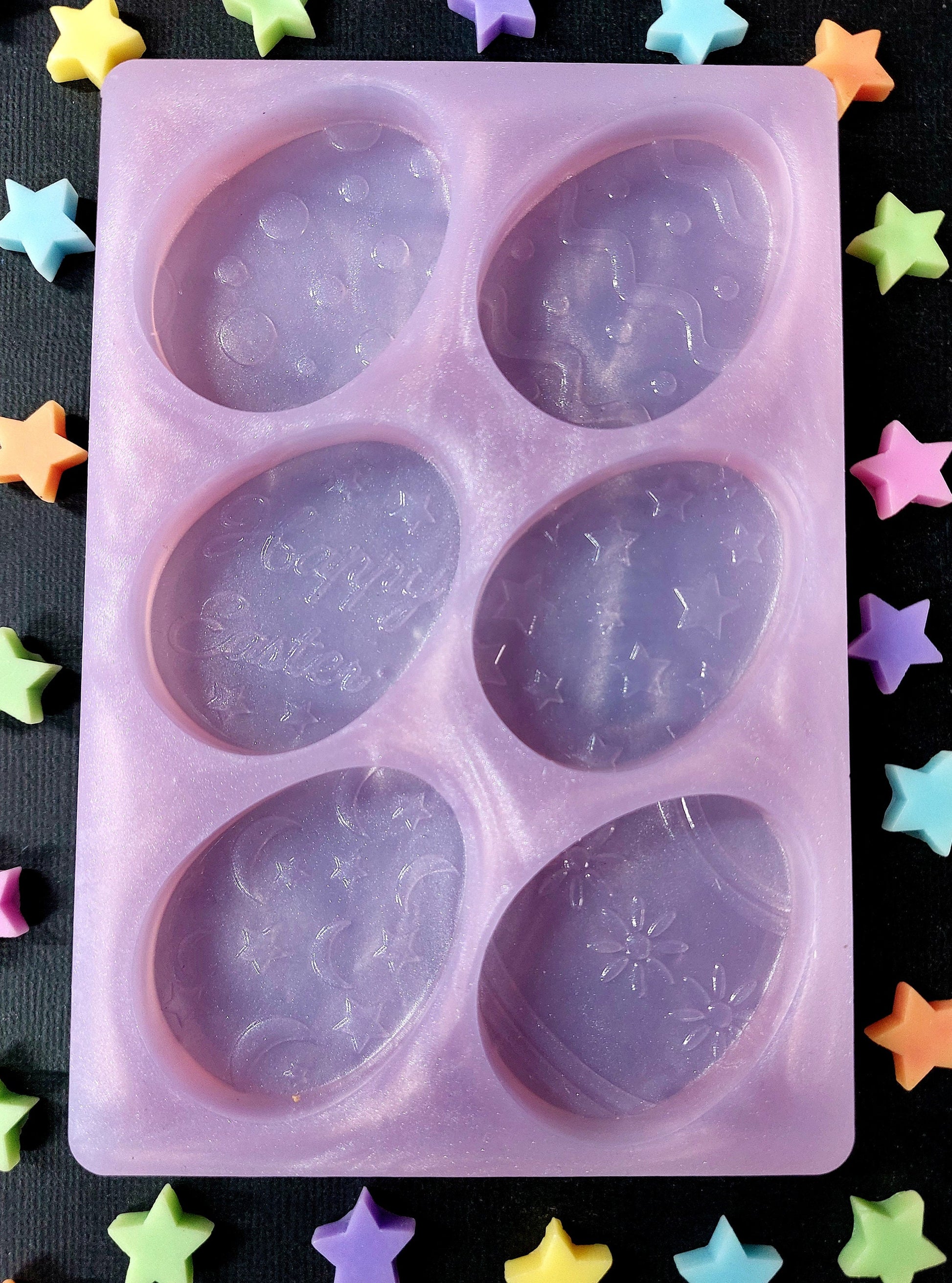 Easter Eggs 6 Cell Silicone Mould for wax, resin, soap and more