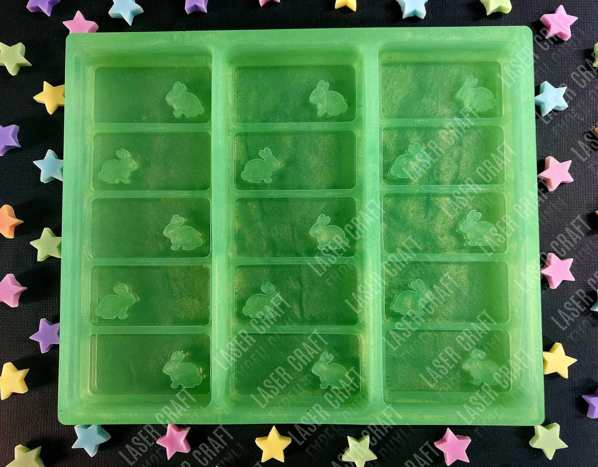 Bunny Triple Snap Bar Mould for wax