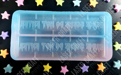 Crime Scene Snap Bar 2 Cell Silicone Mould for wax, resin etc