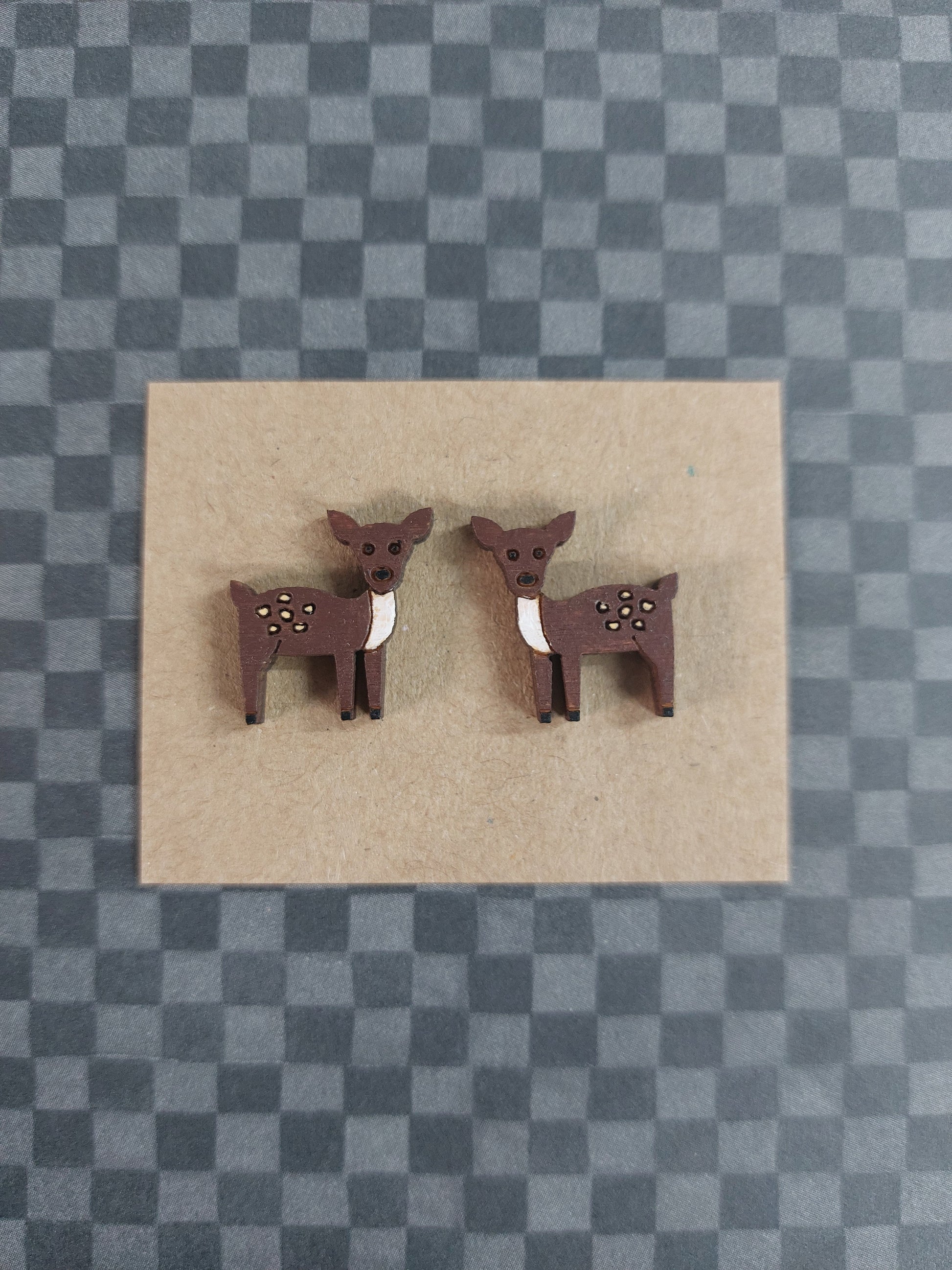 Earrings Deer, Laser Cut Solid Maple Wood Deer Earring Blanks, Jewellery Making