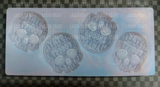 Forest skull silicone mould for resin 3mm thick