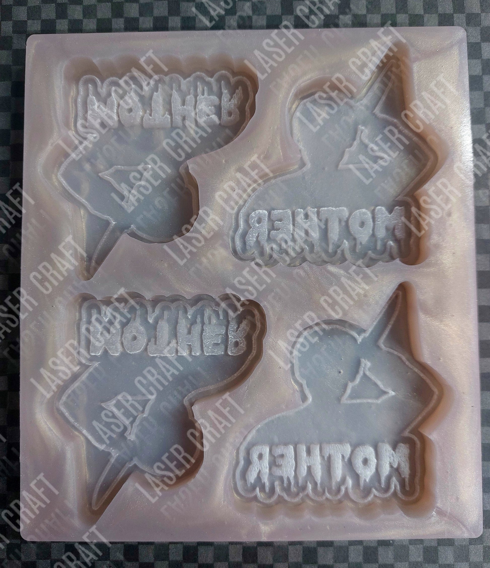 Mother 4 Cell Silicone Mould for wax, soap resin etc