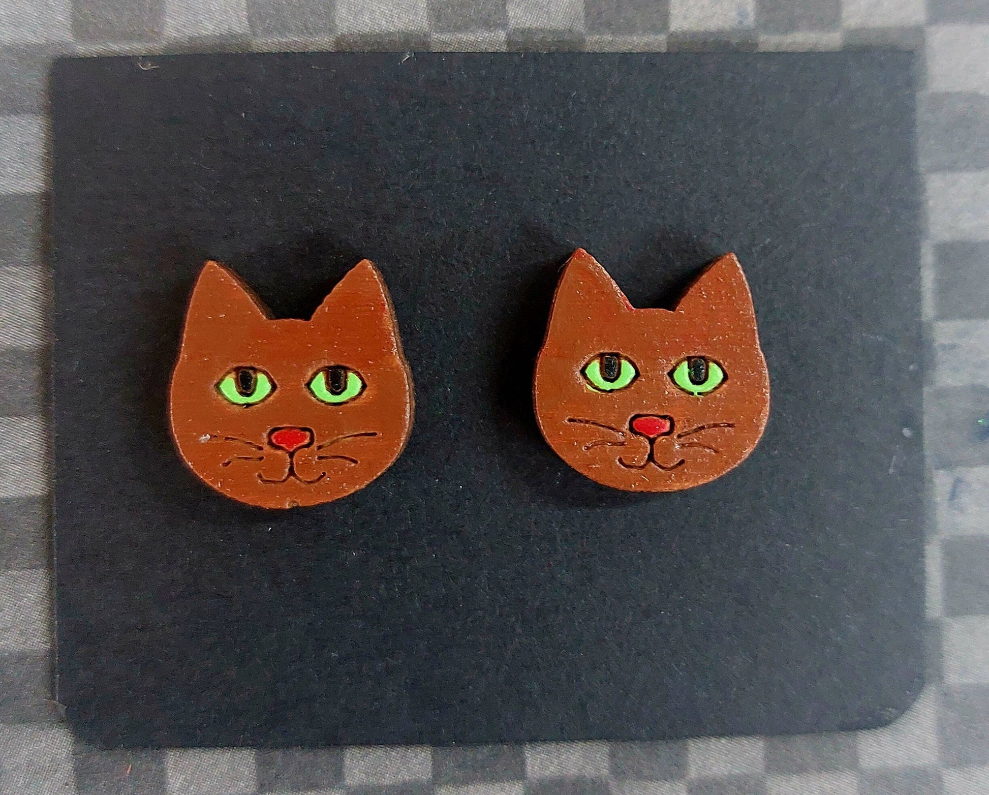 Earrings Cat, Laser Cut Solid Maple Wood Cat Earring Blanks, Jewellery Making