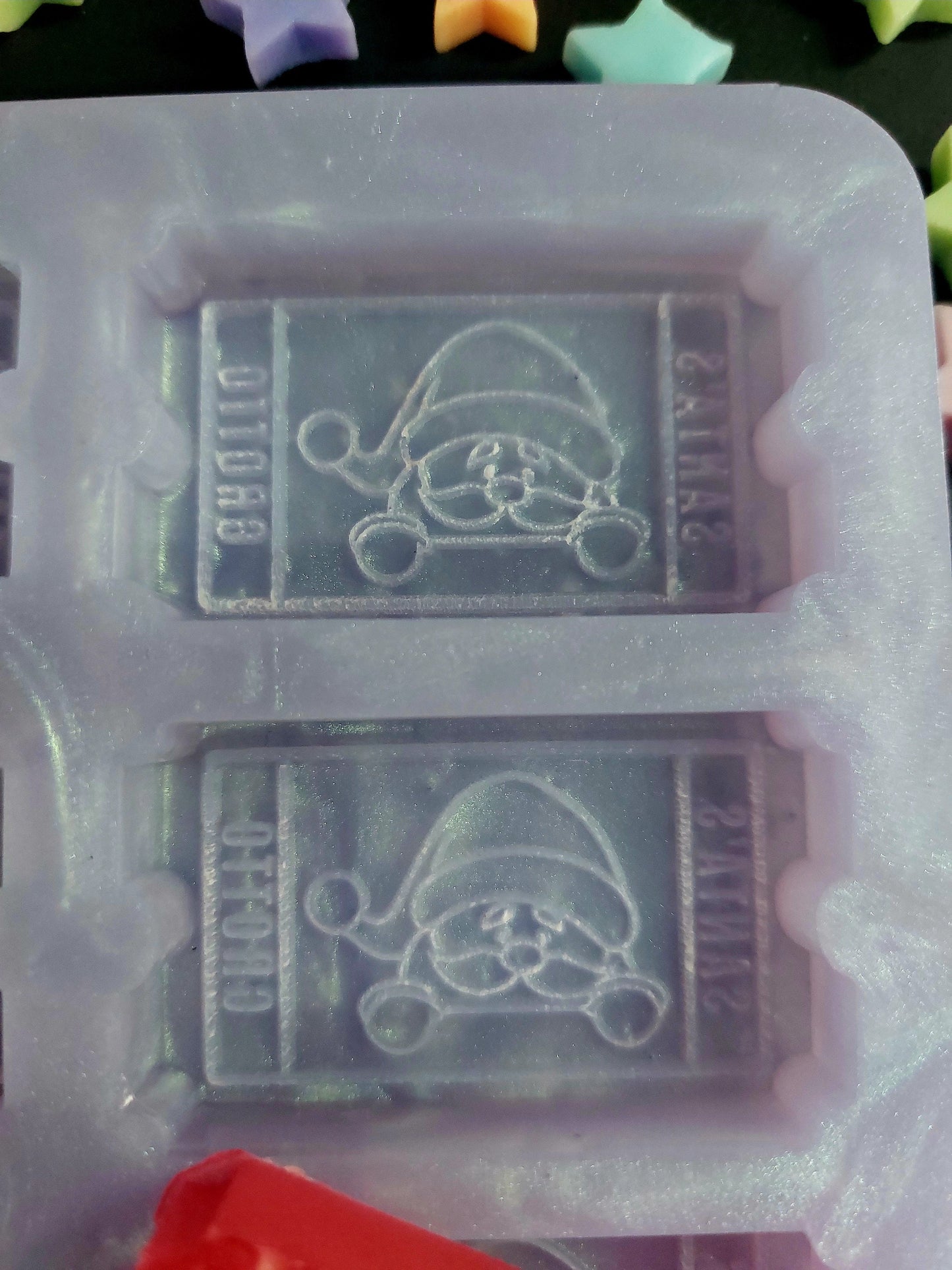 Santa's Grotto Ticket Silicone Mould for wax melts, resin and more