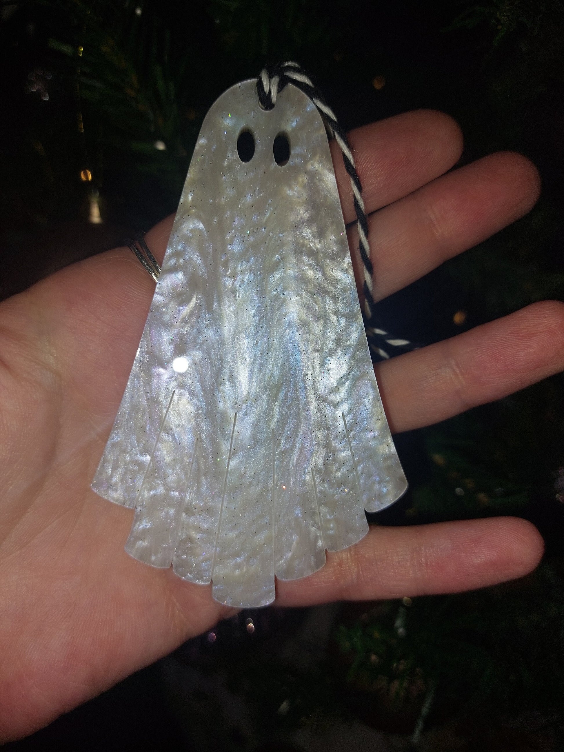 Ghost Christmas/Halloween Tree Acrylic Ornament