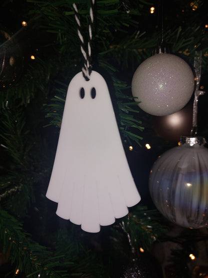 Ghost Christmas/Halloween Tree Acrylic Ornament
