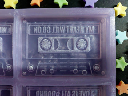 Valentines/Love Songs Cassette Tape Mould for wax, resin, soap etc