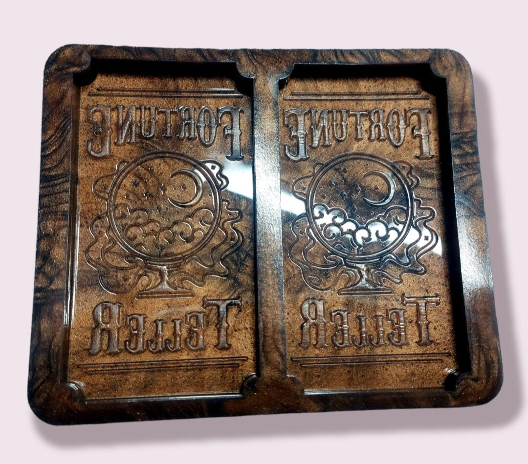 Fortune Teller Ticket 2 Cell Silicone Mould for wax resin soap