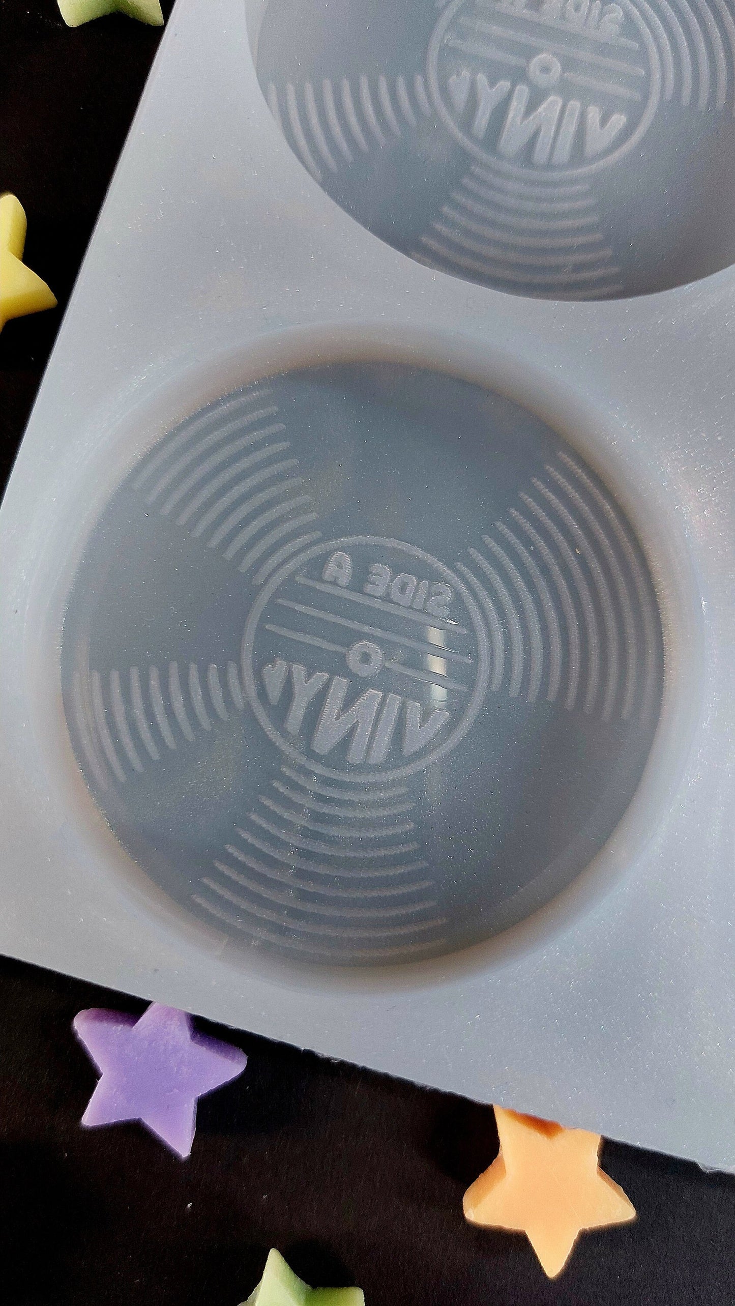 Vinyl Record 6 Cell Mould for wax, resin, jesmonite etc