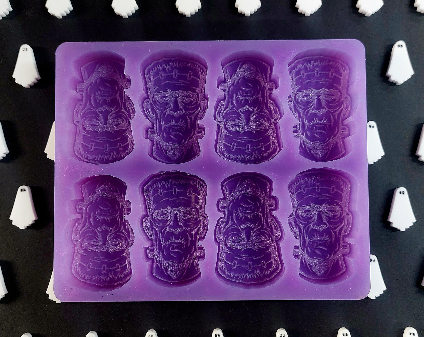 Frankenstein 8 cell Silicone Mould (HB SIZE) for wax resin soap etc