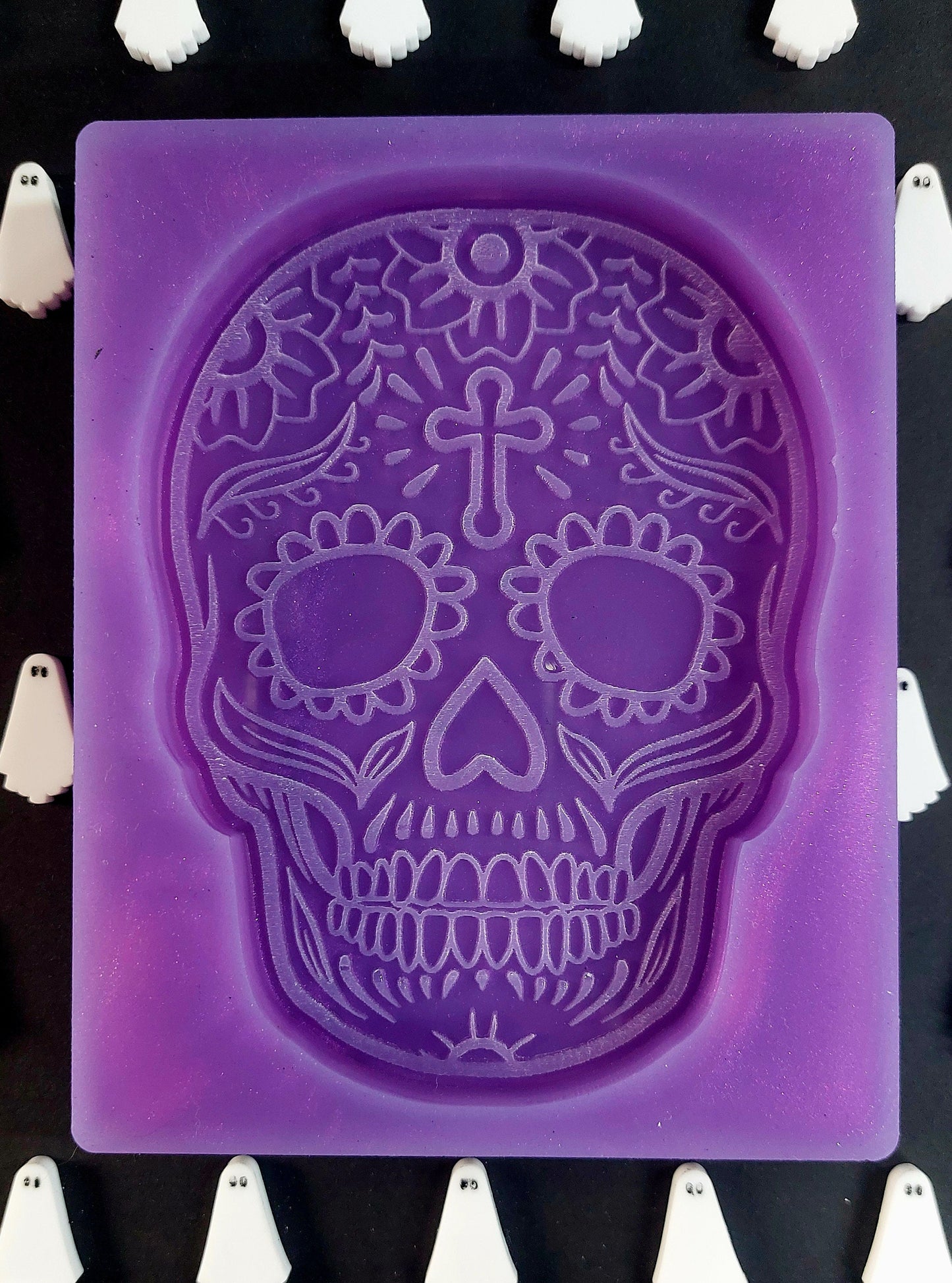 Large Sugar Skull Silicone Mould for wax resin soap etc