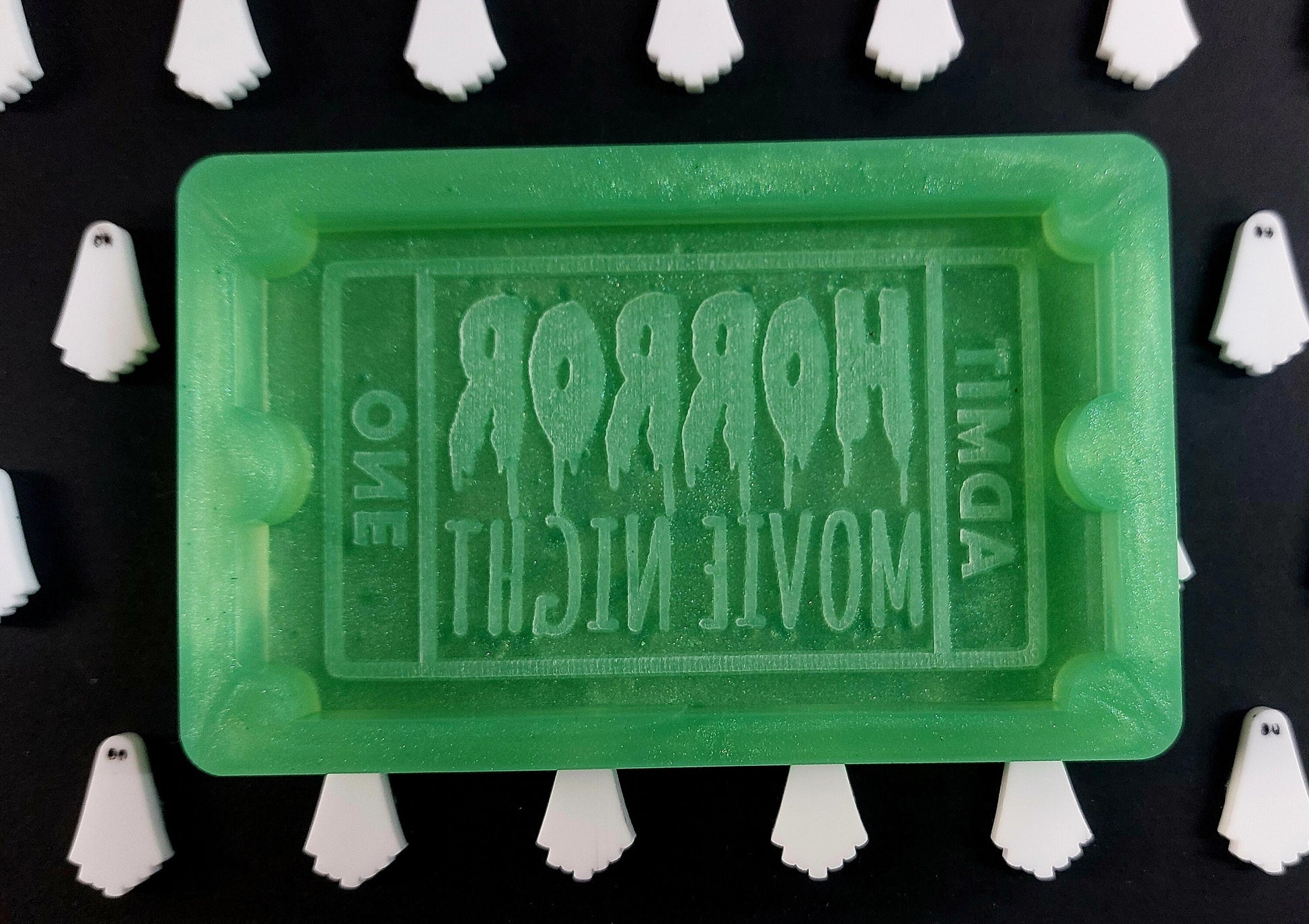 Horror Movie Ticket Silicone Mould for wax, resin and more