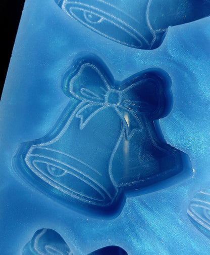 Christmas Bells/wedding bells 6 Cell Silicone Mould for wax melts, resin and more