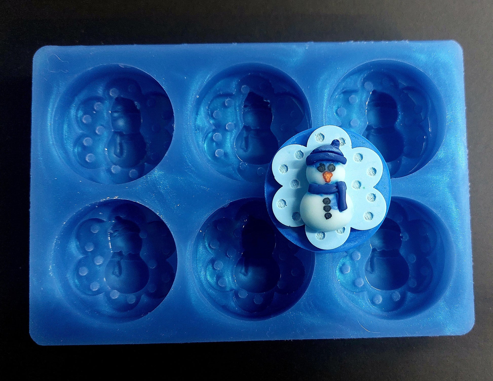 Snowman Tops Silicone Mould for wax, resin, jesmonite, soap etc