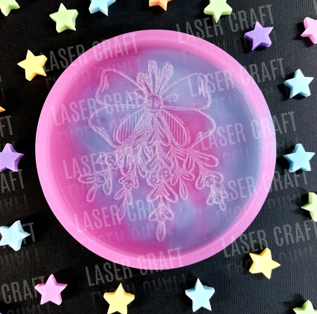Creepy Christmas Disc Silicone Mould for wax resin soap