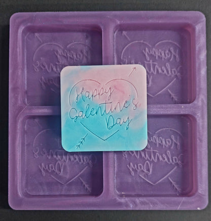 Galentines Day 4 Cell Silicone Mould for wax, resin, jesmonite, soap etc