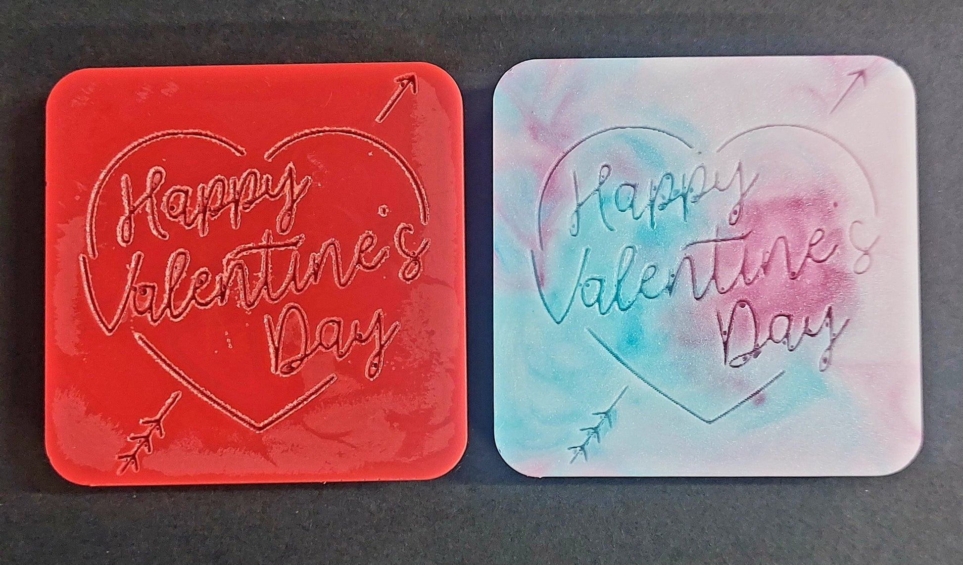 Valentines Day 4 Cell Silicone Mould for wax, resin, jesmonite, soap etc