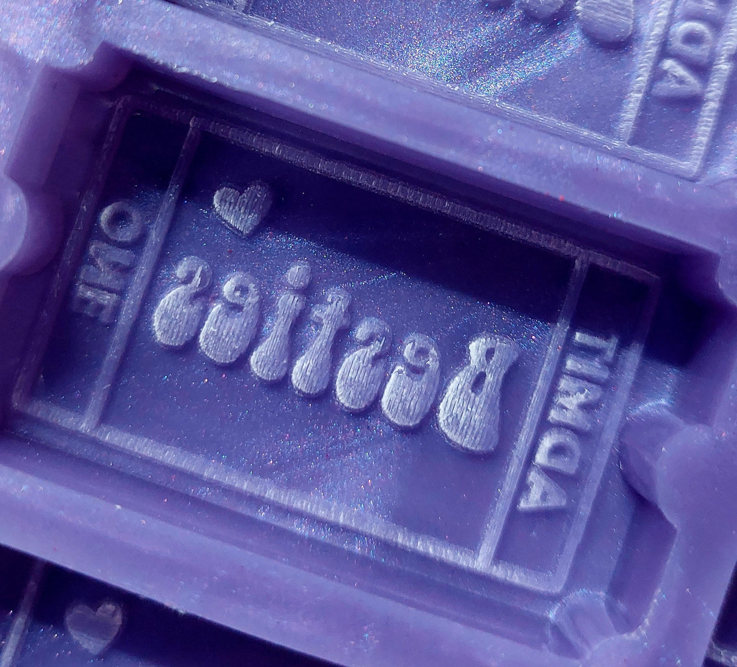 Besties 8 Cell Ticket Silicone Mould for wax, resin, soap etc