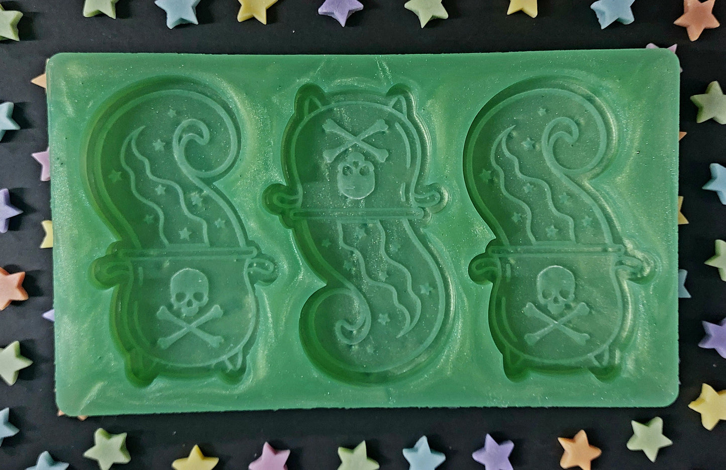 Magic Cauldron 3 Cell Silicone Mould for wax resin soap etc