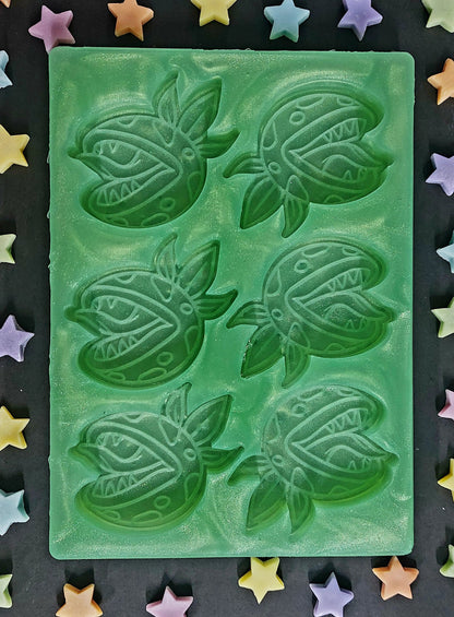 Scary Flower 6 Cell Silicone Mould for wax resin soap etc